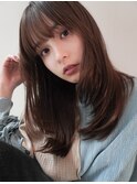 グレージュ/ハッシュカット/デザインカラー/ツートンカラー