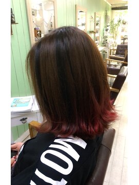 パワーオブヘアーセイカ(Power of Hair Seika) 外ハネボブ+デザインカラー♪