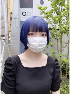 フラム 渋谷(flamme) マッシュウルフ×ネイビーブルー