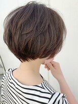 ルーファス 恵比寿 渋谷(Ruufus)&nbsp;絶壁解消大人丸みショートボブ【Ruufus恵比寿・渋谷】3157a