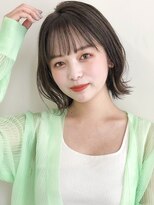 小顔似合わせカット外ハネボブセクションカラー小顔カット