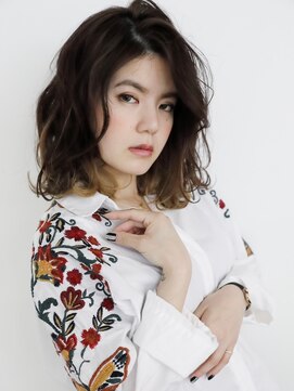 エンディアリング 東銀座(Endearing) ハイライトインナーカラーニュアンスパーマ白髪染め白髪ぼかし