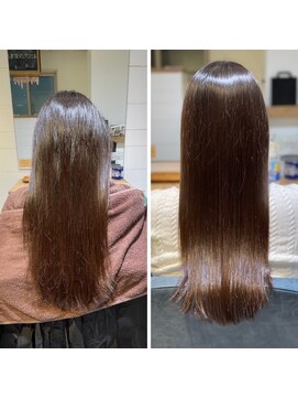 ヘアリゾート ルアーナ エルア(Hair Resort LUANA `elua) 髪質改善縮毛矯正ビフォーアフター☆中橋