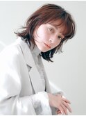 【porto神戸】30代40代/大人女性/グレーベージュ/セミロング
