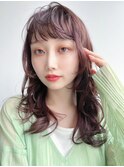 オリーブベージュショートミニボブグレージュブリーチレイヤー