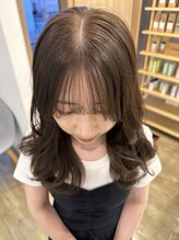 エム バイ ブローチェ(em by BROCHE) ブリーチなしダブルカラー×オリーブベージュ