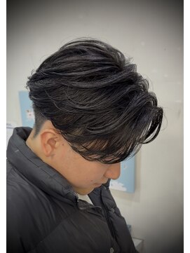 ブラックチョコレート(black chocolate) ニュアンスパーマ【センターパート】