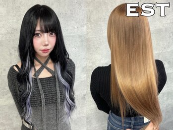 エスト 大阪梅田(EST)の写真/9～24時営業【大阪/美容室/ヘアサロン】シールエクステ+カット+カラー60枚¥14900/80枚¥19900大人気◎