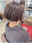 プチ刈り上げ柔らかい縮毛矯正のボブ