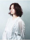 20代30代大人かわいいひし形ふんわりレイヤーボブ