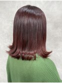 黒髪クラゲヘアーオリーブグレー小顔ココアベージュ
