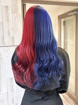 アンナ 広瀬通店(Anna)&nbsp;レッド×ブルーラベンダー/ツートンカラー/デザインカラー/仙台