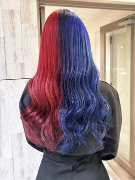 アンナ 広瀬通店(Anna) レッド×ブルーラベンダー/ツートンカラー/デザインカラー/仙台