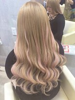 ボヤージュニケ(Voyage Nike)&nbsp;羽エクステ×ピンクメッシュ