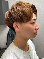 ディスイズバーバーフォース(THIS IS BARBER 4th)&nbsp;メンズカラー ベージュ ブリーチ ハイトーン マッシュ