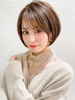 エイミーバイアフロートザガーデン 浦和店(amie by afloat the garden)&nbsp;レイヤーショートボブ抜け感たっぷりナチュラルショート【浦和】