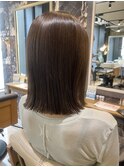 オリーブグレージュぱつっとロブ