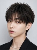 シースルーマッシュラウンドマッシュニュアンスパーマ韓国ナチュ