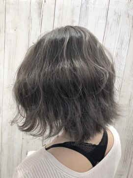 ヘア ドレス リッケ(hair dress lykke) 【lykke】くせ毛風ボブ×Balayage greige