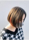 ミニボブとイヤリングカラー