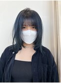 ウルフカット/ボブウルフ/顔まわりカット/ブルーブラック
