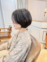 ネオリーブアイム 横浜西口店(Neolive aim)&nbsp;くびレイヤー暗髪グレージュエモージュ丸みショートボブカット