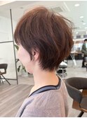 大人ラフウェーブ20代30代40代ボブブラウンスウィングショート