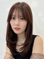 ラボヌールヘアーノーブル 新越谷店(La Bonheur hair noble)&nbsp;切りっぱなしボブエアリーロング美髪ピンクブラウン