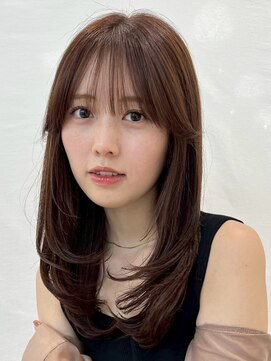ラボヌールヘアーノーブル 新越谷店(La Bonheur hair noble) 切りっぱなしボブエアリーロング美髪ピンクブラウン