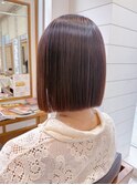 渋谷/チェリーブラウン/大人可愛い/フェザーパーマ/ボブ