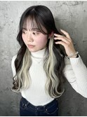10代20代30代ハイトーンインナーエクステホワイトブロンド透明感