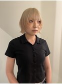 レイヤーカット/オリーブベージュ/ブリーチなしカラー