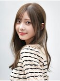 【F】ニュアンスかわいいゆるふわヘア透明感カラー