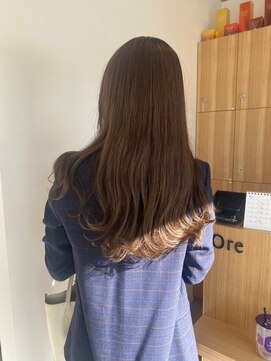 クラップス オル 金沢八景(CLAPS Ore) 金沢八景ダブルカラーくびれボブイルミナカラー顔周りレイヤー