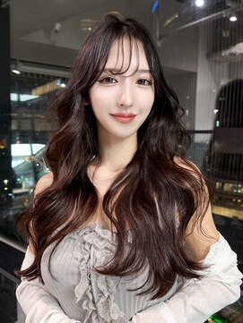 アルバム 銀座(ALBUM GINZA) ロング前髪カット韓国ヘア顔周りレイヤー_F1152