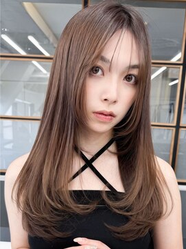 アース 上本町店(HAIR&MAKE EARTH) 透明感春カラー韓国風髪質改善艶髪美髪ストレート
