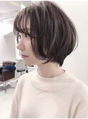 (invitationお客様ヘア)グレージュカラーショートヘア♪
