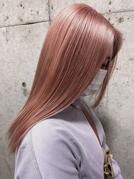 ヘアーデザイン アルエ(HAIR×design ARUE) 【YUGO】ペールピンク×オレンジ