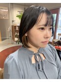 イヤリングカラー ベージュ ミニボブ