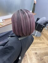 シカ 神戸三宮元町店(Cica)&nbsp;ピンク ベージュ 三宮 ブリーチ ボブ ハイトーン 元町