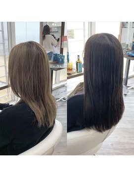 クラン ヘアーアンドスタジオ(CLAN hair & studio) ハイトーンエクステブリーチインナーミルクティーベージュ