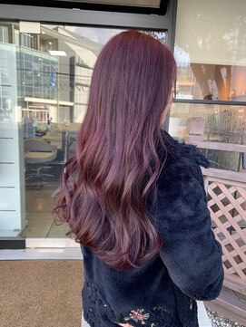 アヴァンス 北花田店(AVANCE) 【#ワインレッドカラー】×韓国風ロングヘア
