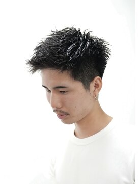 モリゲン フェローシップ レグ(MORIGEN fellowship REGU) メンズアップバングダークアッシュフェードベリーショート0806