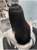 髪質改善カラー 暗髪 艶髪