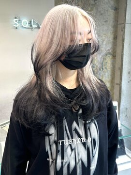 ソル ジングウマエ(SOL JINGUMAE) mayu//ホワイトベージュブラックエンドカラーデザインレイヤー