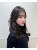 大人かわいいトレンドレイヤーダークグレージュ20代30代