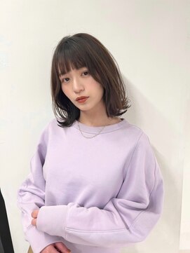 マスカリ(muscali) #イメチェン#外ハネボブ#美髪#ワイドバング#丸型#ミニウルフa11