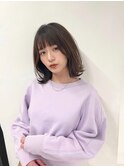 #イメチェン#外ハネボブ#美髪#ワイドバング#丸型#ミニウルフa11