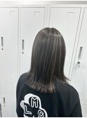 ハイライトカラーブリーチダブルカラー外ハネニュアンスカラー