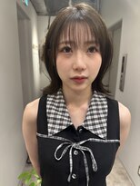 大人可愛い20代30代40代韓国風ミディアム